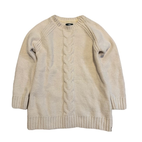 Roots Kids Off-White Sherpa Cable Knit Sweater, Size L/G (9-10 Yrs) - Picture 1 of 5
